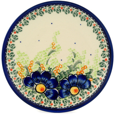 Polish Pottery Plate 8&quot; Summer Beauty UNIKAT