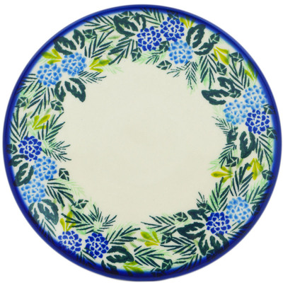 Polish Pottery Plate 8&quot; Thistle