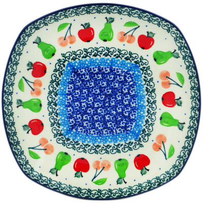 Polish Pottery Plate 8&quot; Tooty Fruity