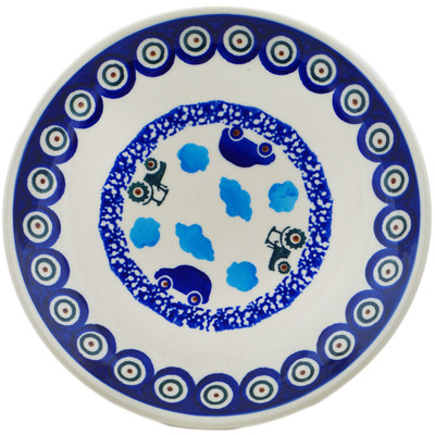 Polish Pottery Plate 8&quot; Tractors And Freedom