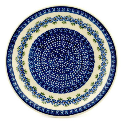 Polish Pottery Plate 8&quot; Wildflower Garland