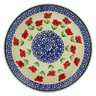 Polish Pottery Plate 8&quot; Wind-blown Poppies