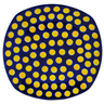 Polish Pottery Plate 8&quot; Yellow Dots