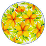 Polish Pottery Plate 8&quot; Yellow Garden