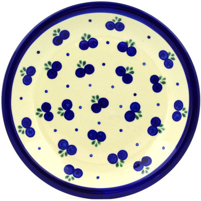 Polish Pottery Plate 9&quot; Blueberry Hill