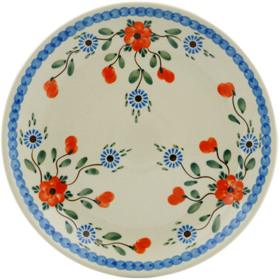 Polish Pottery Plate 9&quot; Cherry Blossoms