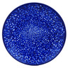 Polish Pottery Plate 9&quot; Cobalt Dots