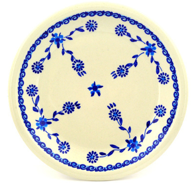 Polish Pottery Plate 9&quot; Delicate Aster
