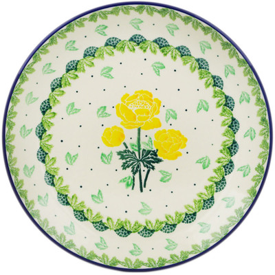 Polish Pottery Plate 9&quot; Evening Rose