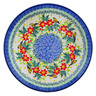 Polish Pottery Plate 9&quot; Festive Avian Delight UNIKAT