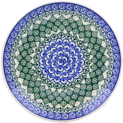 Polish Pottery Plate 9" Fleur De Lis
