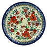 Polish Pottery Plate 9&quot; Flower Heaven UNIKAT