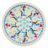Polish Pottery Plate 9&quot; Frosty Snowman