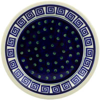 Polish Pottery Plate 9&quot; Greek Key