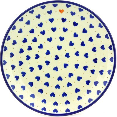 Polish Pottery Plate 9&quot; Heart Of Hearts