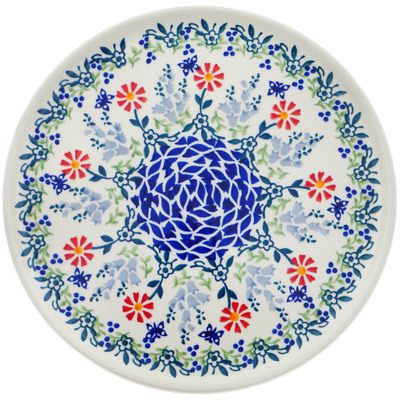 Polish Pottery Plate 9&quot; Last Summer Flowers
