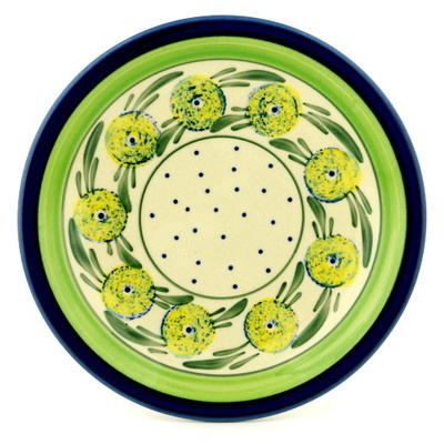 Polish Pottery Plate 9&quot; Limon Swirl