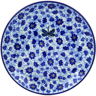 Polish Pottery Plate 9&quot; Misty Dragonfly