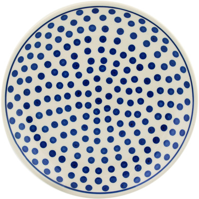 Polish Pottery Plate 9&quot; Polka Dot Delight