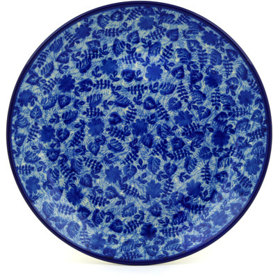 Polish Pottery Plate 9&quot; Sapphire Garden