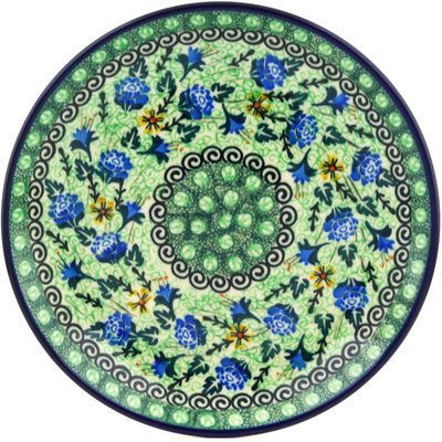 Polish Pottery Plate 9&quot; Spring Blooms UNIKAT