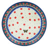 Polish Pottery Plate 9&quot; Spring Butterfly
