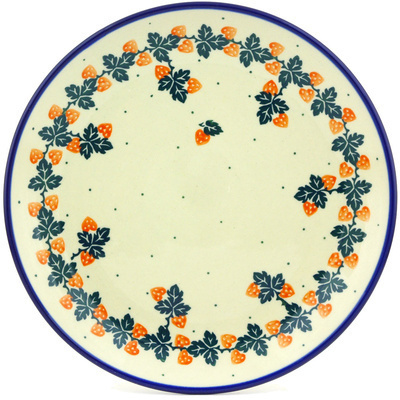 Polish Pottery Plate 9&quot; Strawberry Delight