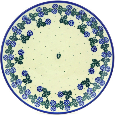 Polish Pottery Plate 9&quot; Summer Blackberries