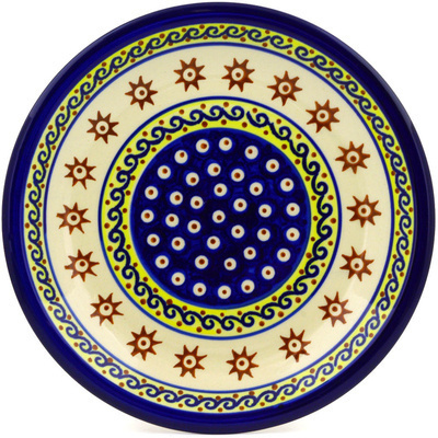 Polish Pottery Plate 9&quot; Sun And Sea
