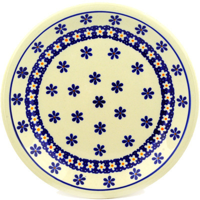 Polish Pottery Plate 9&quot; Traditional Daisies