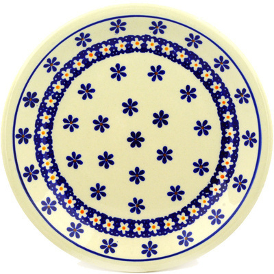 Polish Pottery Plate 9" Traditional Daisies