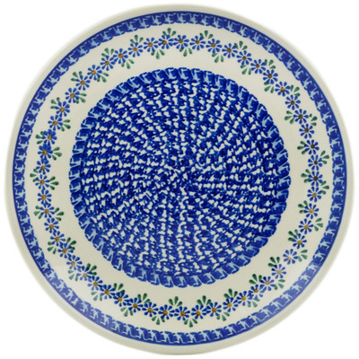 Polish Pottery Plate 9&quot; Wildflower Garland