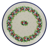 Polish Pottery Plate 9&quot; Wildflower Wreath