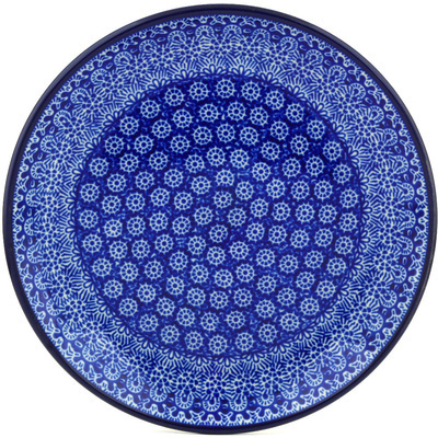 Polish Pottery Plate 9&quot; Winter Frost