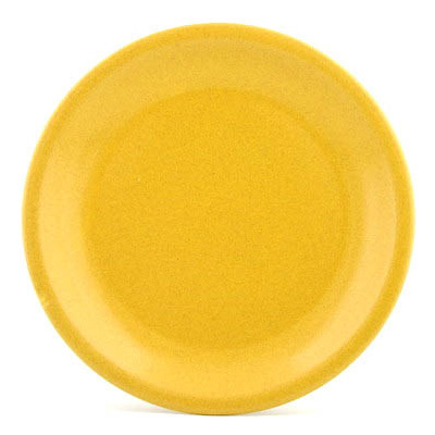 Polish Pottery Plate 9&quot; Yellow Cream