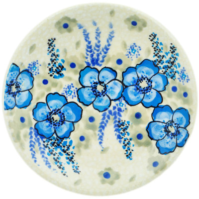 Polish Pottery Plate Small Arctic Florescence UNIKAT