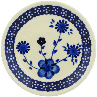 Polish Pottery Plate Small Delicate Poppy
