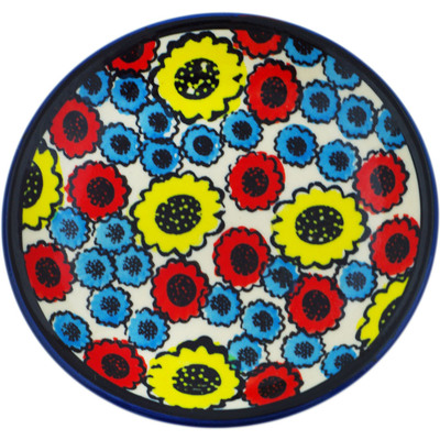 Polish Pottery Plate Small Flower Freedom