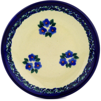Polish Pottery Plate Small Forget Me Not Dots