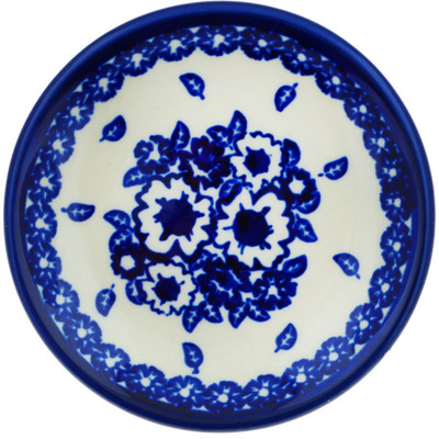 Polish Pottery Plate Small Heavenly Azure Wreath