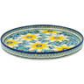 Polish Pottery Platter 10&quot; Black Eyed Susan UNIKAT
