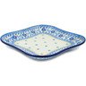 Polish Pottery Platter 10&quot; Blue Daydreaming