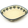 Polish Pottery Platter 10&quot; Blue Rose