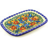 Polish Pottery Platter 10&quot; Bold Poppies UNIKAT