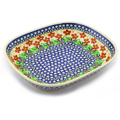 Polish Pottery Platter 10&quot; Buenos Dias