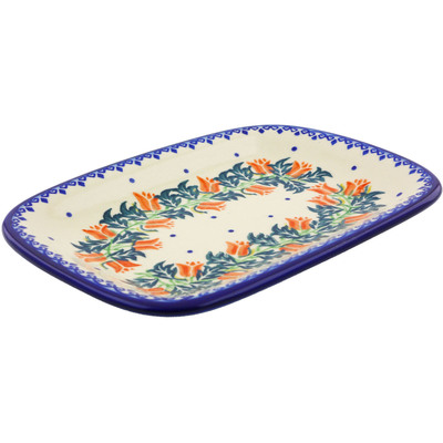 Polish Pottery Platter 10&quot; California Poppies