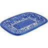 Polish Pottery Platter 10" Cobalt Dreams