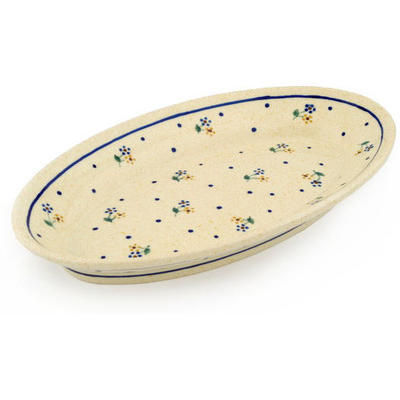 Polish Pottery Platter 10&quot; Country Meadow