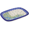 Polish Pottery Platter 10&quot; Gorgeous Morning Glory UNIKAT
