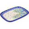 Polish Pottery Platter 10&quot; Gorgeous Morning Glory UNIKAT